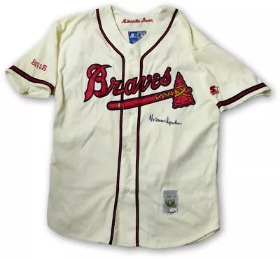 Warren Spahn Signed Autographed Jersey Milwaukee Braves JSA XX76174 • $1299.99