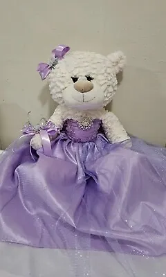 Lilac / Silver Dressed Quinceanera Teddy Bear • $189.99