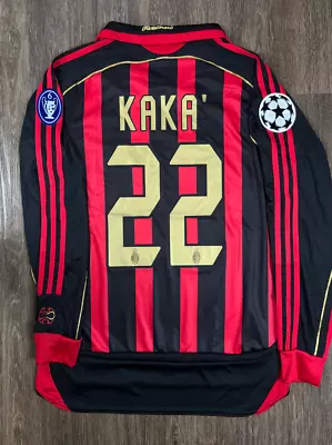 AC Milan 2006/07 KAKA 22 Long Sleeve Retro Vintage Classic Shirts Jersey L • $72.99