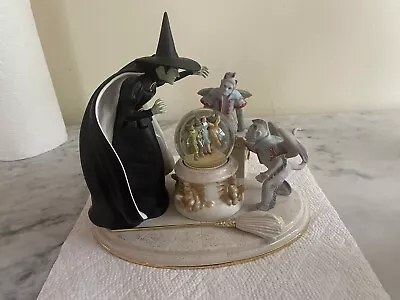 Lenox Wizard Oz EVIL SPELL IS CAST MUSIC GLOBE WICKED WITCH WEST FLYING MONKEYS • $349.99