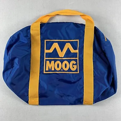 Vtg Moog Racing Gym Bag Small Blue Yellow Nylon Duffle • $39.99