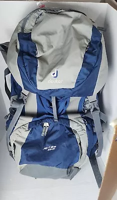 Deuter Act Lite 65 +10 Hiking Backpack Rucksack Daypack Outdoors Blue And Gray • $59.99