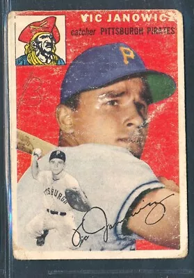 1954 Topps #16: VIC JANOWICZ  Pittsburgh Pirates  ~ Poor • $1.75