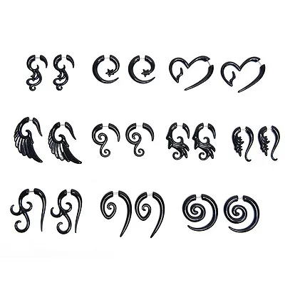 Acrylic Spiral Gauge Ear Plug Fake Cheater Stretcher Flesh Earrings Piercing :da • £3.20