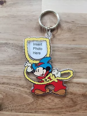 Vintage Walt Disney Mickey Mouse Cowboy Keychain With Spot For Picture • $11