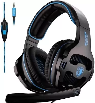 SADES SA810 Gaming Headset Headphone 3.5mm Over-Ear With Mic Volume Control • £25