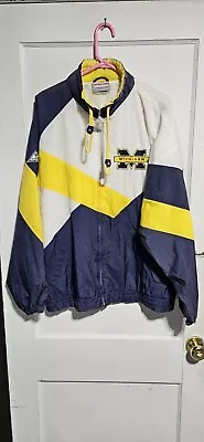 Vintage 90s Michigan Wolverines Apex One Jacket NCAA Full Zip Mens XL • $42