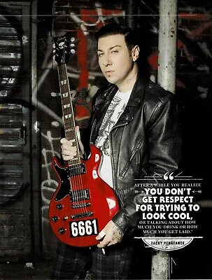 ZACKY VENGEANCE Of AVENGED SEVENFOLD - AV7 - Music Print Ad Photo - 2013 • $5.95