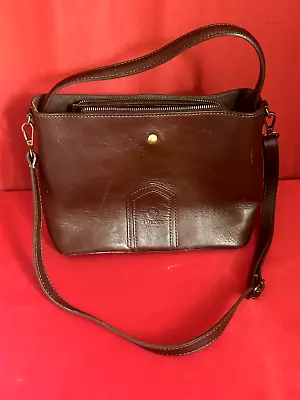 I Medici Firenze Crossbody Bag Leather Brown SATCHELL WITH SHOULDER STRAP • $75