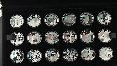 Royal Mint London 2012 Celebration Of Britain 18 Coins £5 Silver Proof Set 2009 • £999