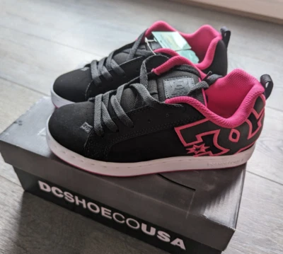 DC SHOES Women's Court Graffik - Black/Pink - Size US 5/UK 3 • $86