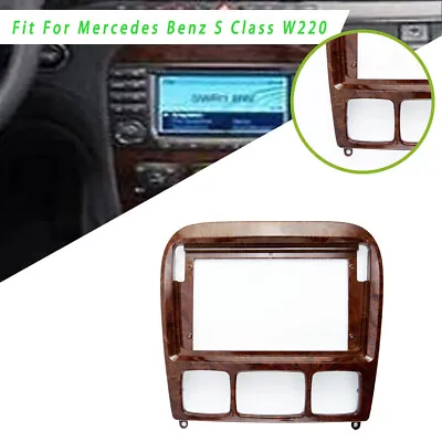 Best Stereo Radio Fascia Kit 9 Inch Wooden Frame For Mercedes Benz S Class W220 • $50.42