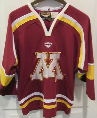 Minnesota Gophers Mission Hockey Jersey Size Boy's Size L / XL Sewn WCHA  • $19.99