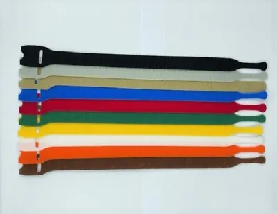 VELCRO® ONE-WRAP® Cable Tie Straps - 10 Pack - 25mm X 200mm - 12 Colours • $17.95