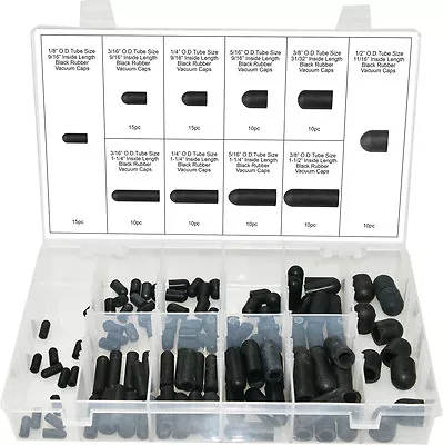 $29.95 • Buy Swordfish 20020 - 115pc Black Rubber Vacuum Cap Assortment