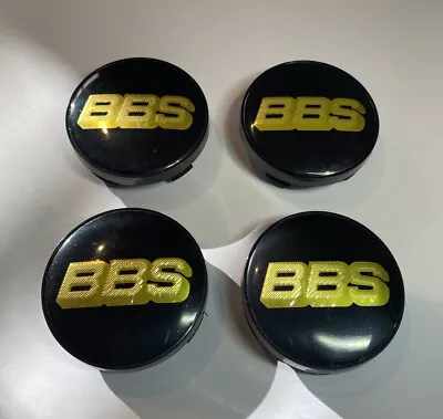 BBS Wheel Centre Caps Black & Gold 60mm X4 Cap • $36