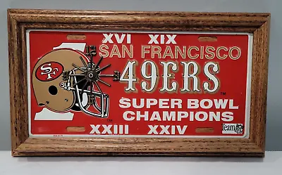 Nfl San Francisco 49ers Football Decorative License Plate Clock As-is • $15