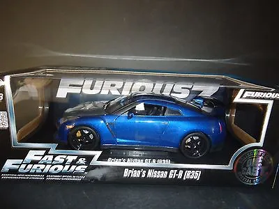 Jada Nissan GT-R R35 Brian's Car Fast And Furious 7 1/18 • $89.99