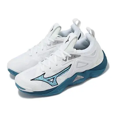 Mizuno Wave Momentum 3 White Sailor Blue Men Volleyball Sports Shoes V1GA2312-21 • $134.99