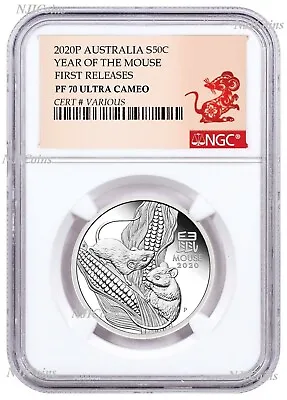 2020 PROOF Silver Lunar Year Of The MOUSE NGC PF70 1/2oz Coin Half Dollar FR • $99.99