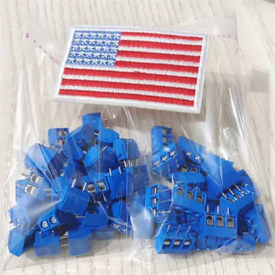 60Pcs KF301-2P/3P PCB Mount Screw Terminal Block Connector 2/3Pin 5mm Pitch Blue • $9.98