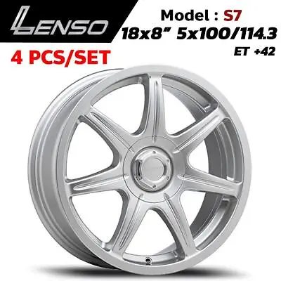 New Lenso S7 Wheel Rim 18x8 PCD 5x100/114.3 ET+42 For Mitsubishi Eclipse Set 4 • $1899.99