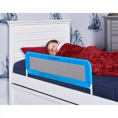 Dream On Me Hide Away Safety Bed Rail For Kids Baby Security Mesh Blue • $35