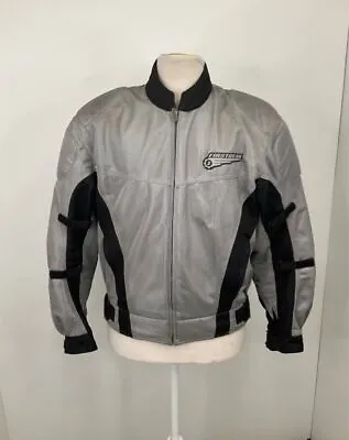 Firstgear Gray & Black Zip-Up Hypertex Motorcycle Jacket Size M • $12.50