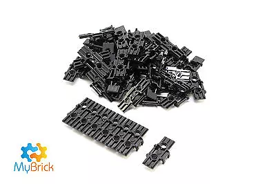 Genuine LegoⓇ 50x Technic Black Link Tread For Sprockets - 57518 - Free Postage • $24.95