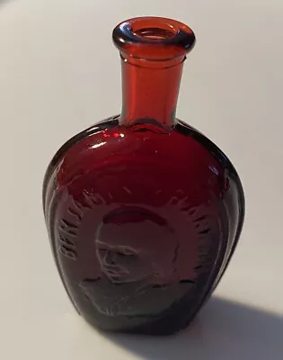 $10.99 • Buy Vintage Mini Wheaton Red Glass Bottle BENJAMIN FRANKLIN 3” PHOTOS 🆓🇺🇸🚢