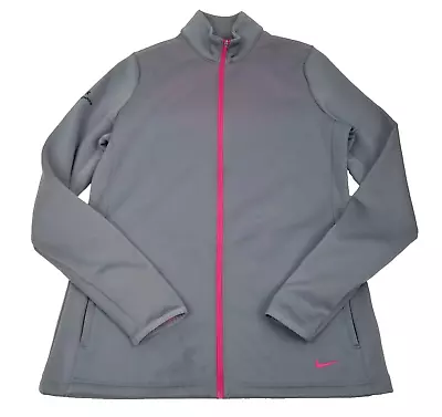 Nike Golf PGA Tour Performance Therma Fit Women’s Large Jacket Gray And Pink • $13.50