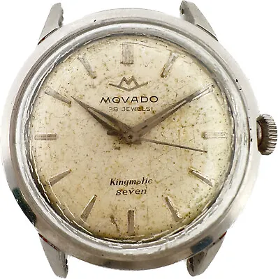 Vintage Movado Kingmatic 28J Men Automatic Wristwatch 431 Steel Francis Borgel • $235