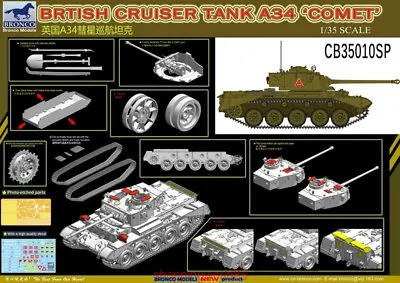 £39.16 • Buy Bronco 1/35 35010SP  CometBrtish Cruiser Tank A34