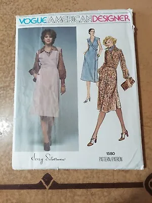 Vogue American Designer Jerry Silverman Wrap Dress Pattern Sz 12 Complete • $15