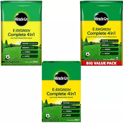 Miracle Gro Evergreen Complete 4 In 1 80m2 200m2 7kg Lawn Feed Weed Moss Killer • £13.99