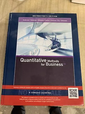 Quantitative Methods For Business By Dennis J. Sweeney David R. Anderson ￼ • $48