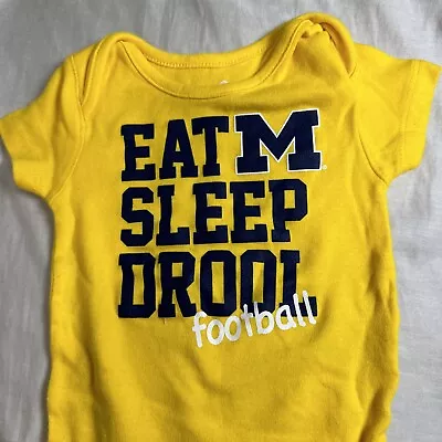 Baby 6-9 Months Creeper Bodysuit University Of Michigan Football Wolverines • $7.77
