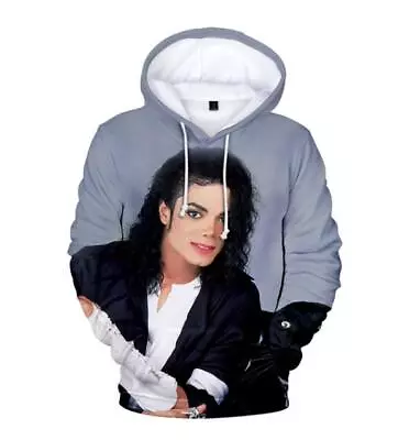 Singer Michael Jackson Hoodie 3D Print Sweatshirt Men Casual Hoodie Pullover • £17.63