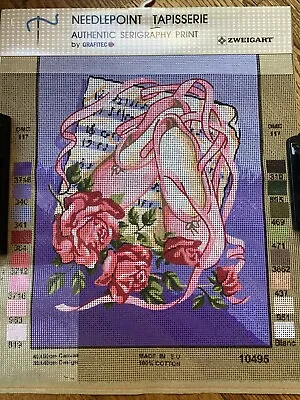 Grafitec Needlepoint Kit  Music & Ballet Shoes   #10495. 15.7  X 19.6  With Yarn • $50