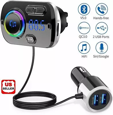 Handsfree Bluetooth FM Transmitter Wireless Radio Adapter Car Kit Mp3 Player USB • $17.99