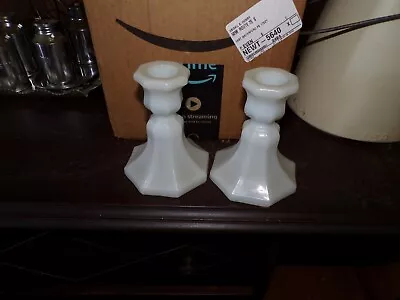 Vintage Milk Glass Candle Holders • $10