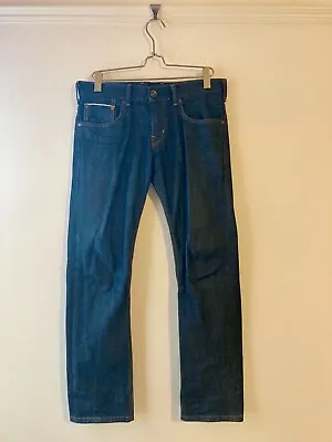 Edwin Japanese Selvedge Denim Jeans SK505 Buckleback Indigo Mens W30 XL32 • £32