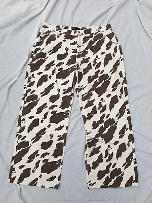 Asos Women's Cow Print Jeans Fit Waist 34 Inches 32 Inside Leg • £20