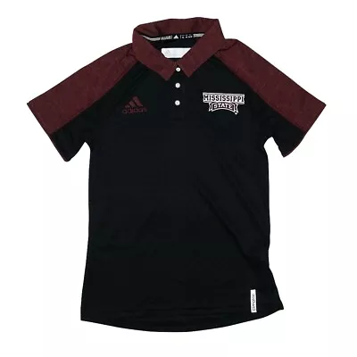 Mississippi State Bulldogs NCAA Adidas Women's Sideline Black Polo Shirt • $29.99