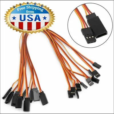 10Pcs 500mm Servo Extension Lead Wire Cable For RC Futaba JR Male To Female 50cm • $9.99