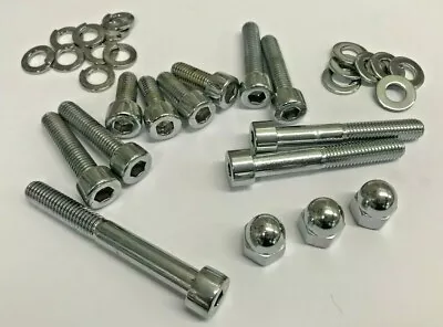 YAMAHA XS650 CHROME TRIPLE TREE ALLEN BOLT NUT KIT Chopper Bobber Cafe Xs 650 • $37.74