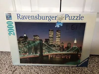 NEW! Ravensburger Twin Towers WTC New York Brooklyn Bridge 2000 Piece Puzzle • $35.95