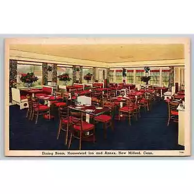Postcard CT New Milford Dining Room Homestead Inn And Annex • $4.73