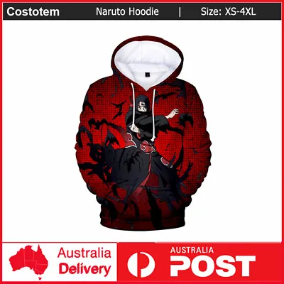 Anime Naruto Itachi Uchiha Hoodie Men Women 3D Printed Sweatshirt Cosplay Jacket • $33.24