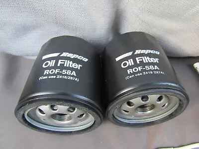 2 X Oil Filters REPCO ROF-58A  Z418 Z87A OIL FILTERS • $34.80